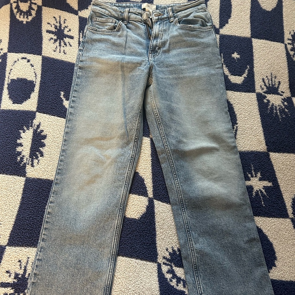 H&M Light Blue Straight Leg Jeans